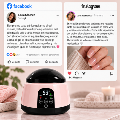 Vaporizador retira esmalte Glow Nude